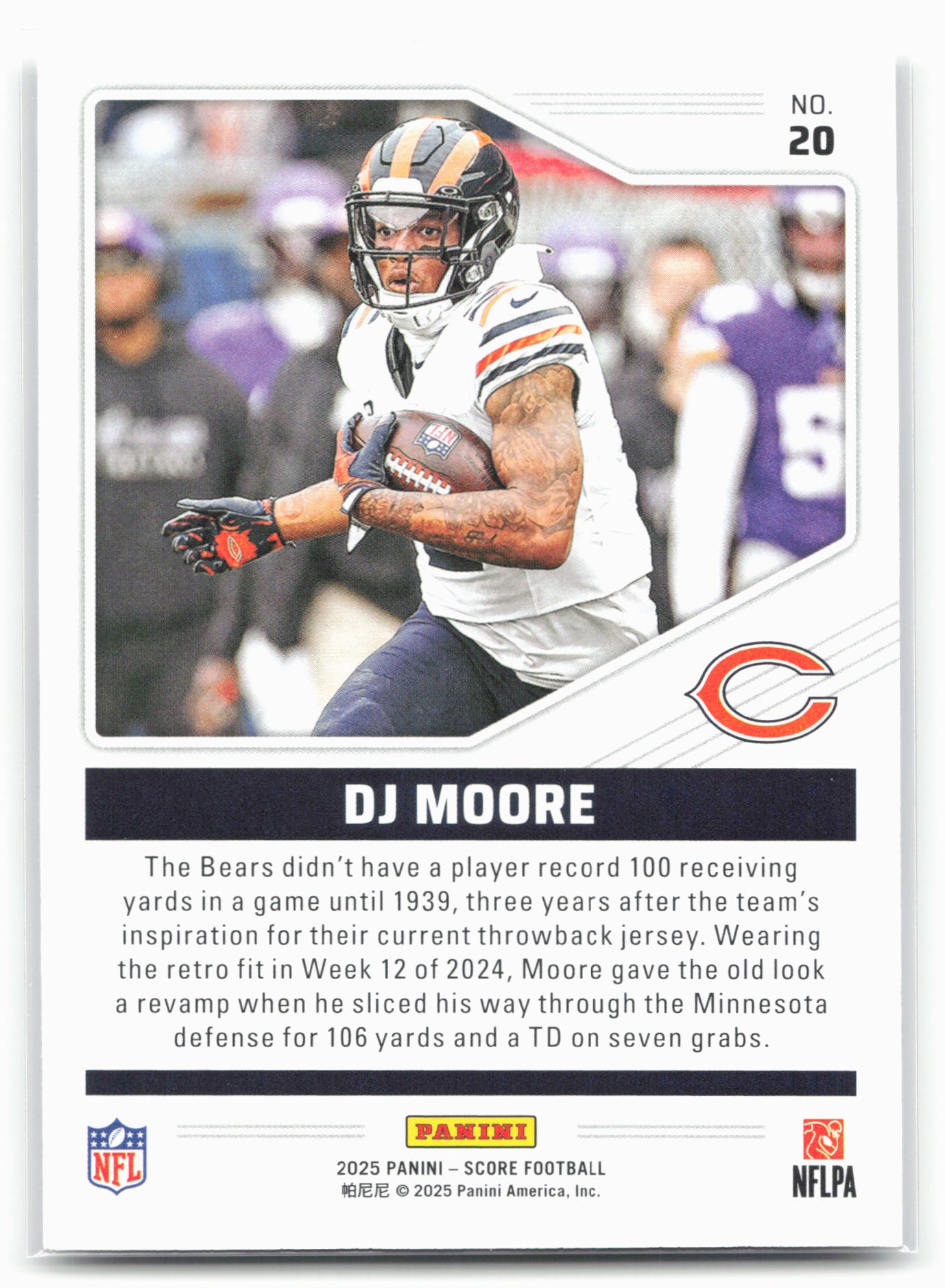 2025 Score #20 DJ Moore Throwbacks