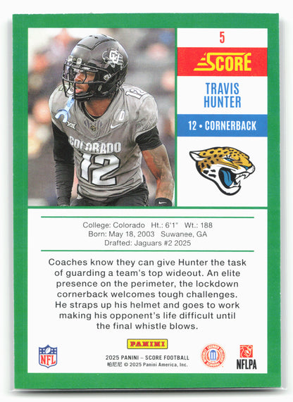 2025 Score #5 Travis Hunter Anniversary Rookies