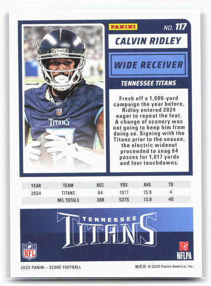 2025 Score #117 Calvin Ridley Dots Blue #/399