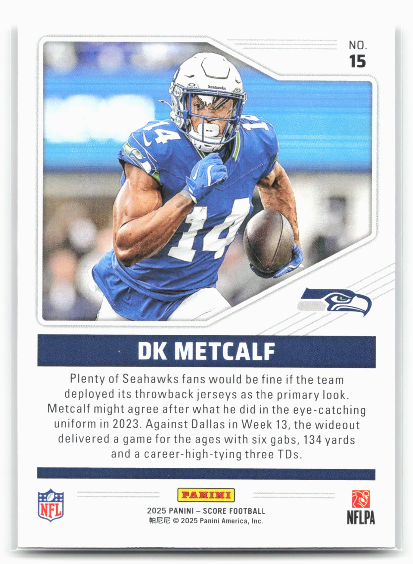 2025 Score #15 DK Metcalf Throwbacks