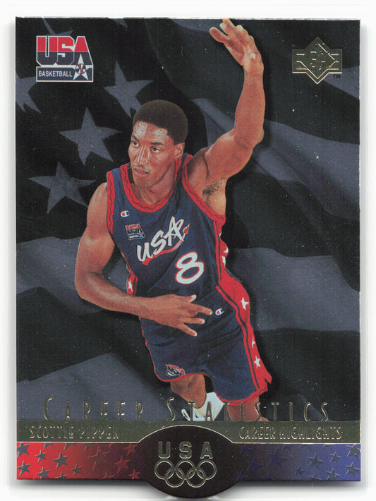 1996 Upper Deck USA #S7 Scottie Pippen SP Career Statistics 21448