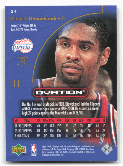 2000-01 Upper Deck Ovation #24 Michael Olowokandi