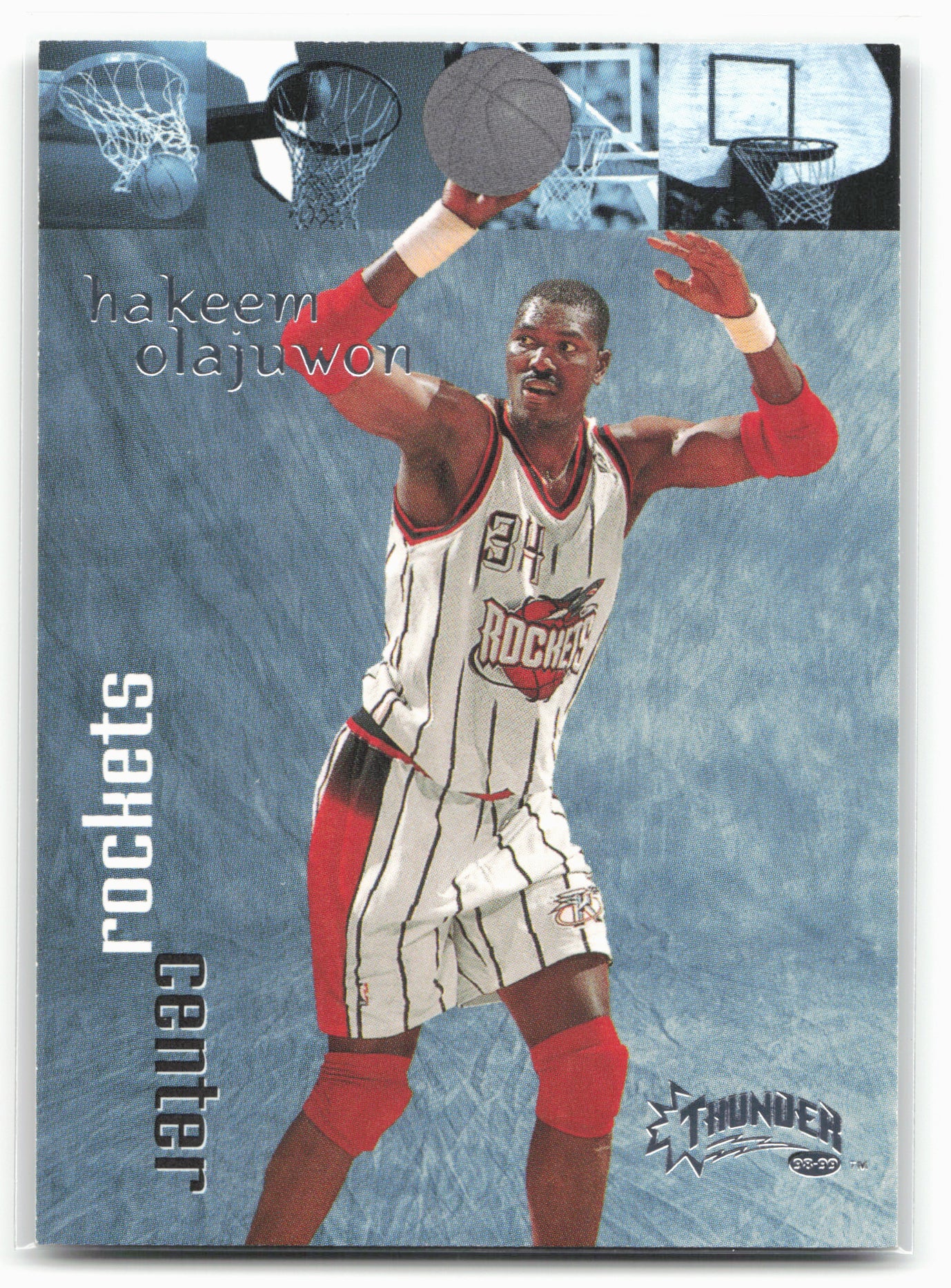 1998-99 SkyBox Thunder #3 Hakeem Olajuwon