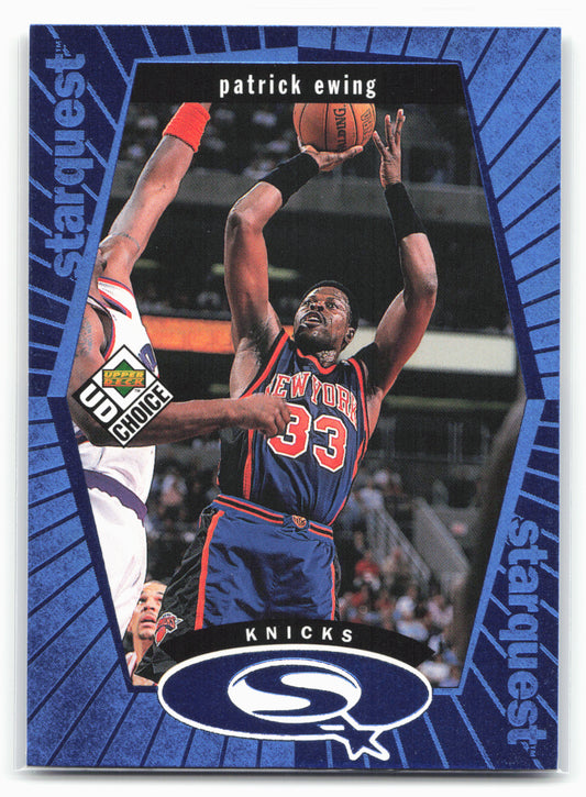 1998-99 UD Choice #SQ18 Patrick Ewing StarQuest Blue