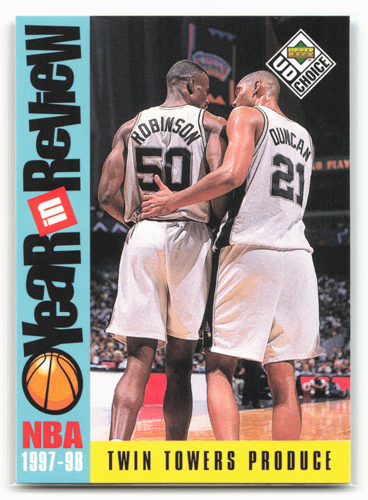 1998-99 UD Choice #190 David Robinson / Tim Duncan YR