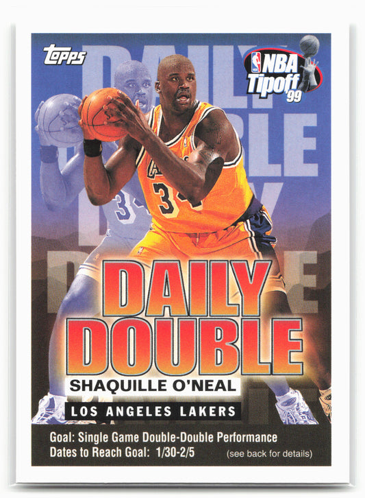 1999-00 Topps Tipoff #NNO Shaquille O'Neal Daily Double