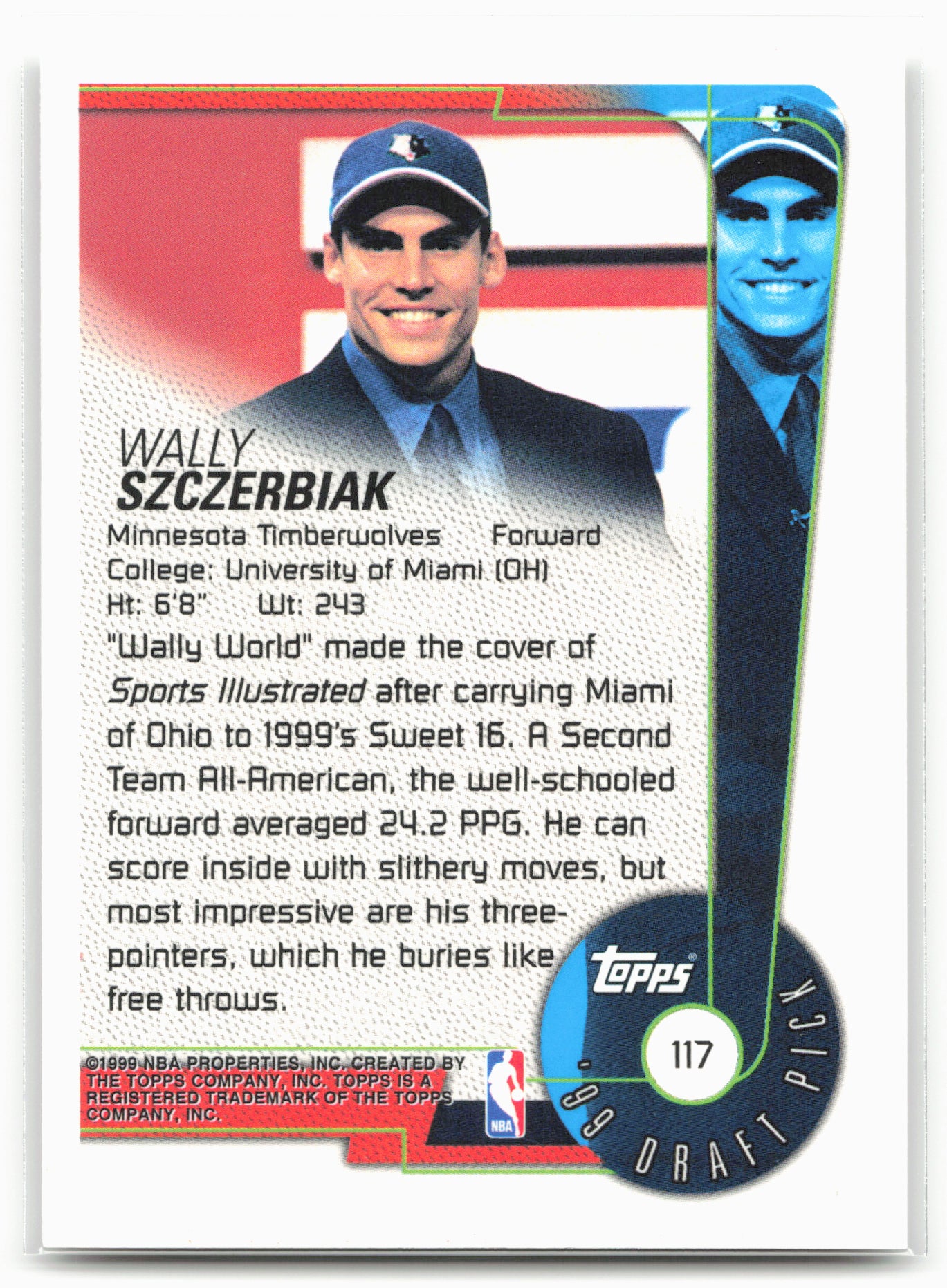 1999-00 Topps #117 Wally Szczerbiak