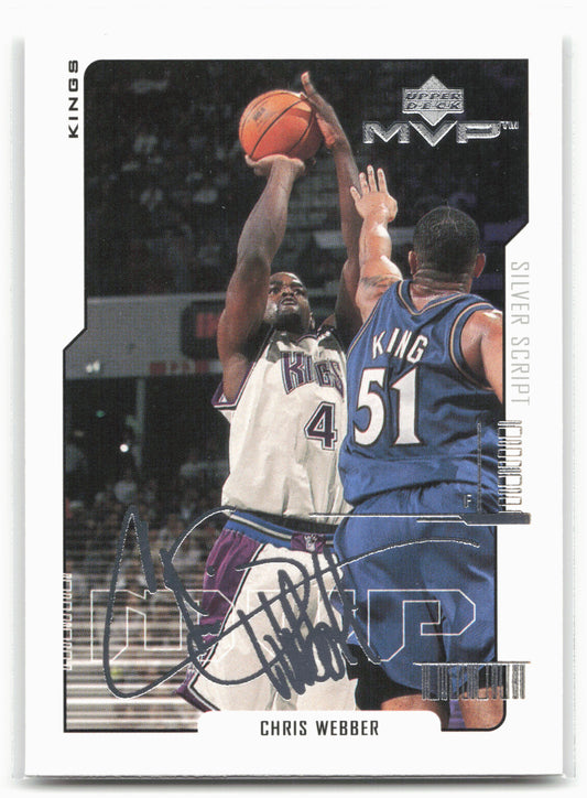 2000-01 Upper Deck MVP #145 Chris Webber Silver Script