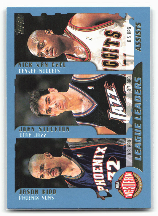 2001-02 Topps #217 Assists (Kidd/Stockton/Van Exel/Miller/Jackson/Cassell)