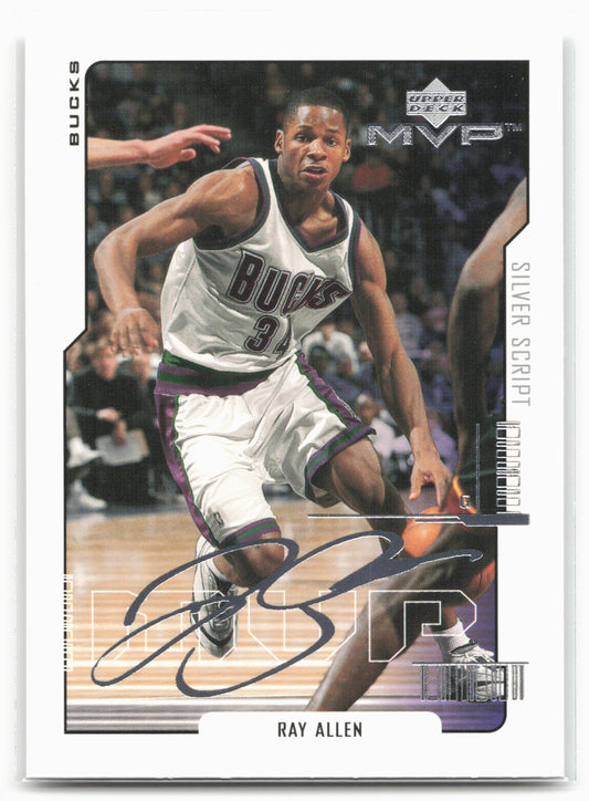 2000-01 Upper Deck MVP #90 Ray Allen Silver Script