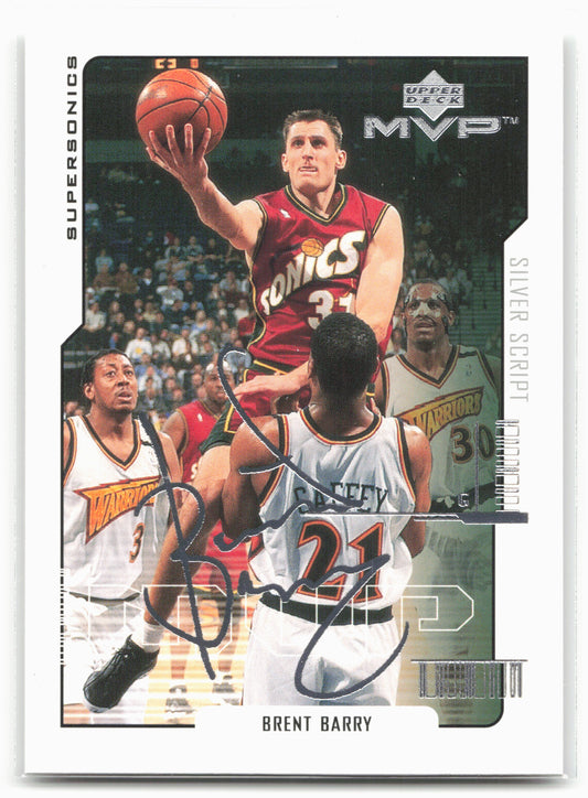 2000-01 Upper Deck MVP #161 Brent Barry Silver Script