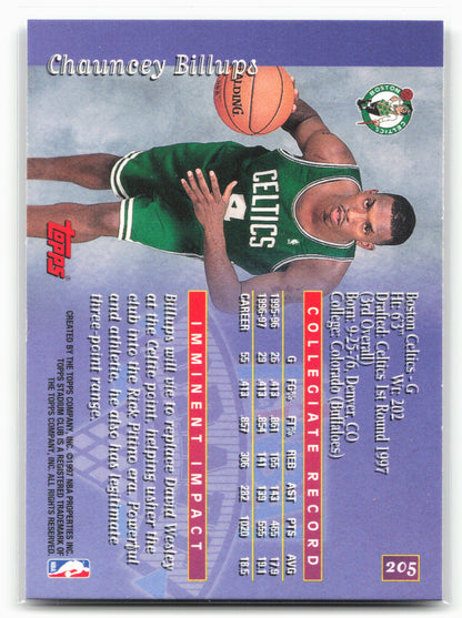 1997-98 Stadium Club #205 Chauncey Billups