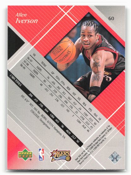 1999-00 Upper Deck Black Diamond #60 Allen Iverson