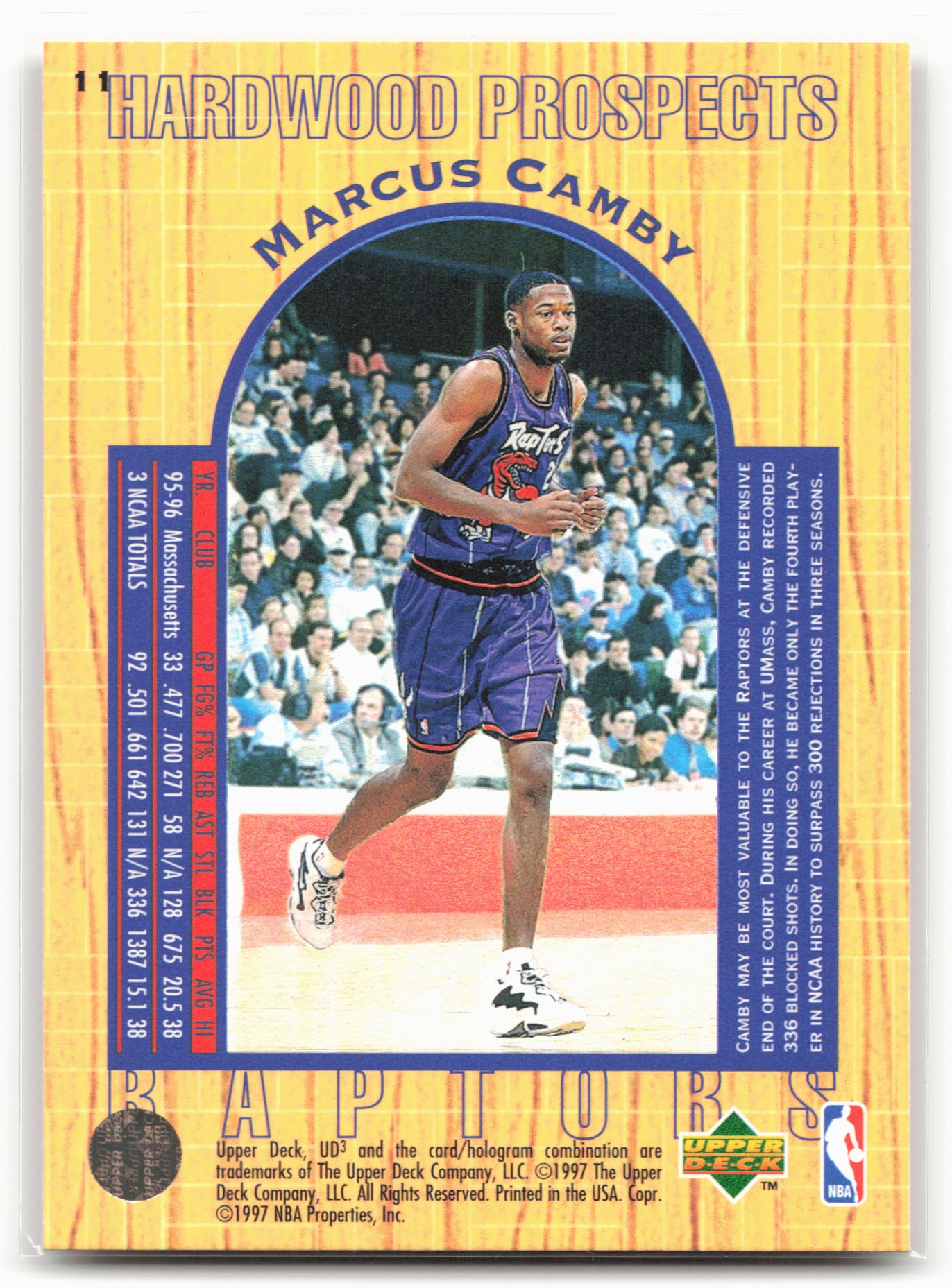 1996-97 Upper Deck UD3 #11 Marcus Camby 21541