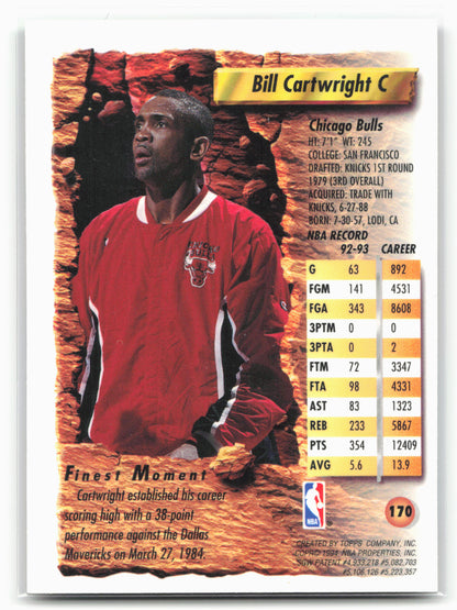 1993-94 Finest #170 Bill Cartwright