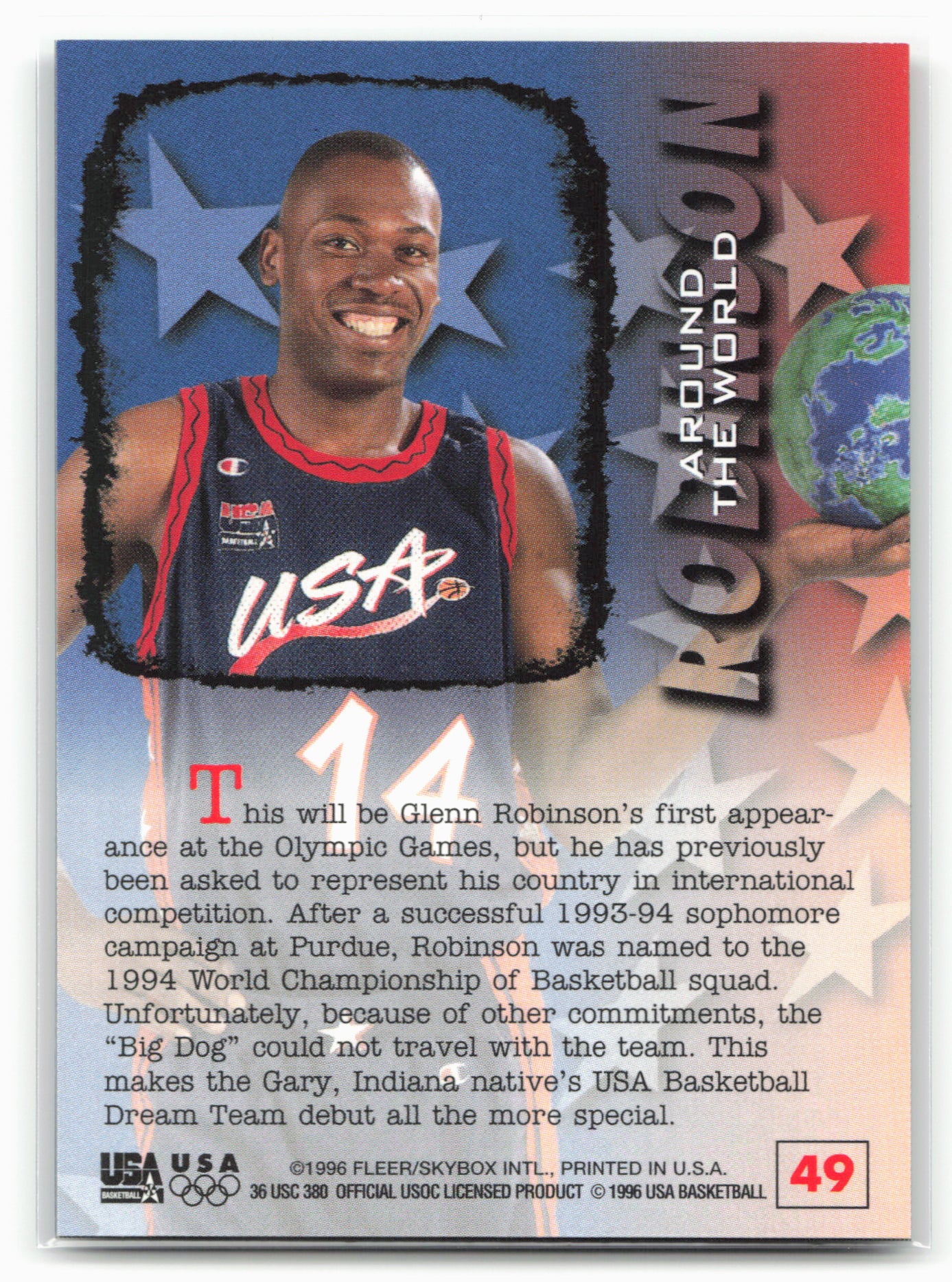 1996 Fleer USA #49 Glenn Robinson