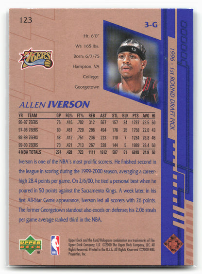2000-01 Upper Deck #123 Allen Iverson