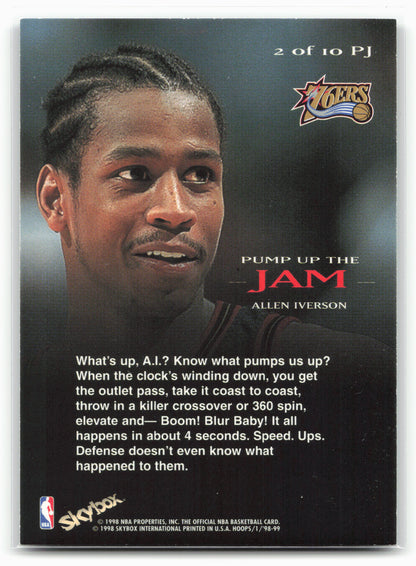 1998-99 Hoops #2 PJ Allen Iverson Pump Up the Jam