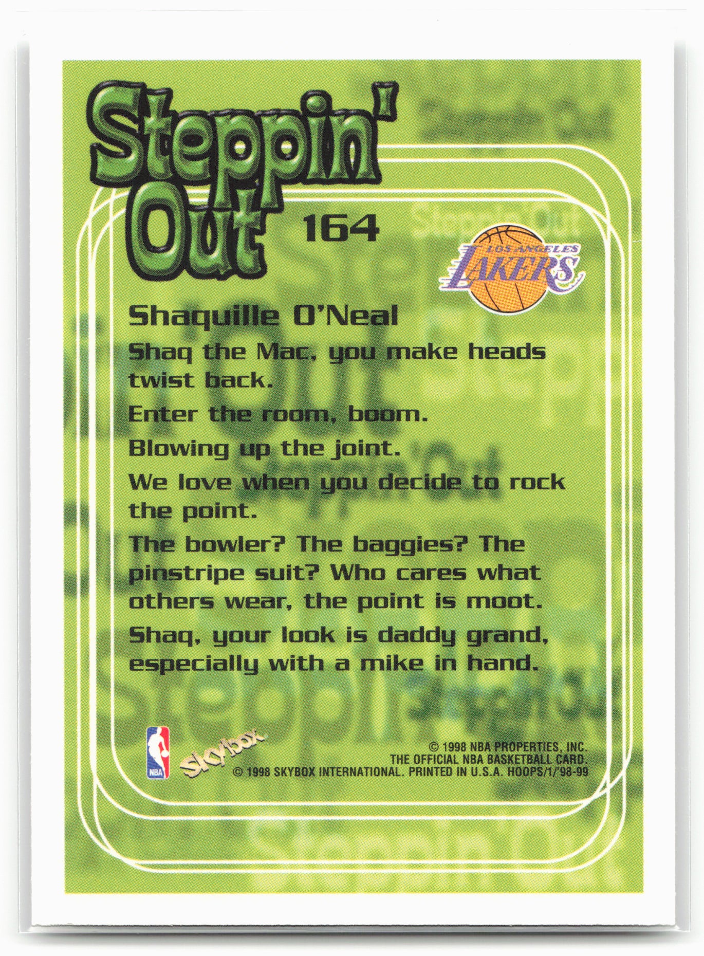 1998-99 Hoops #164 Shaquille O'Neal