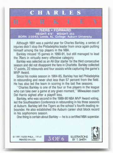 1991-92 Fleer #3 Charles Barkley Pro-Visions