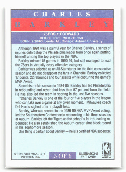1991-92 Fleer #3 Charles Barkley Pro-Visions