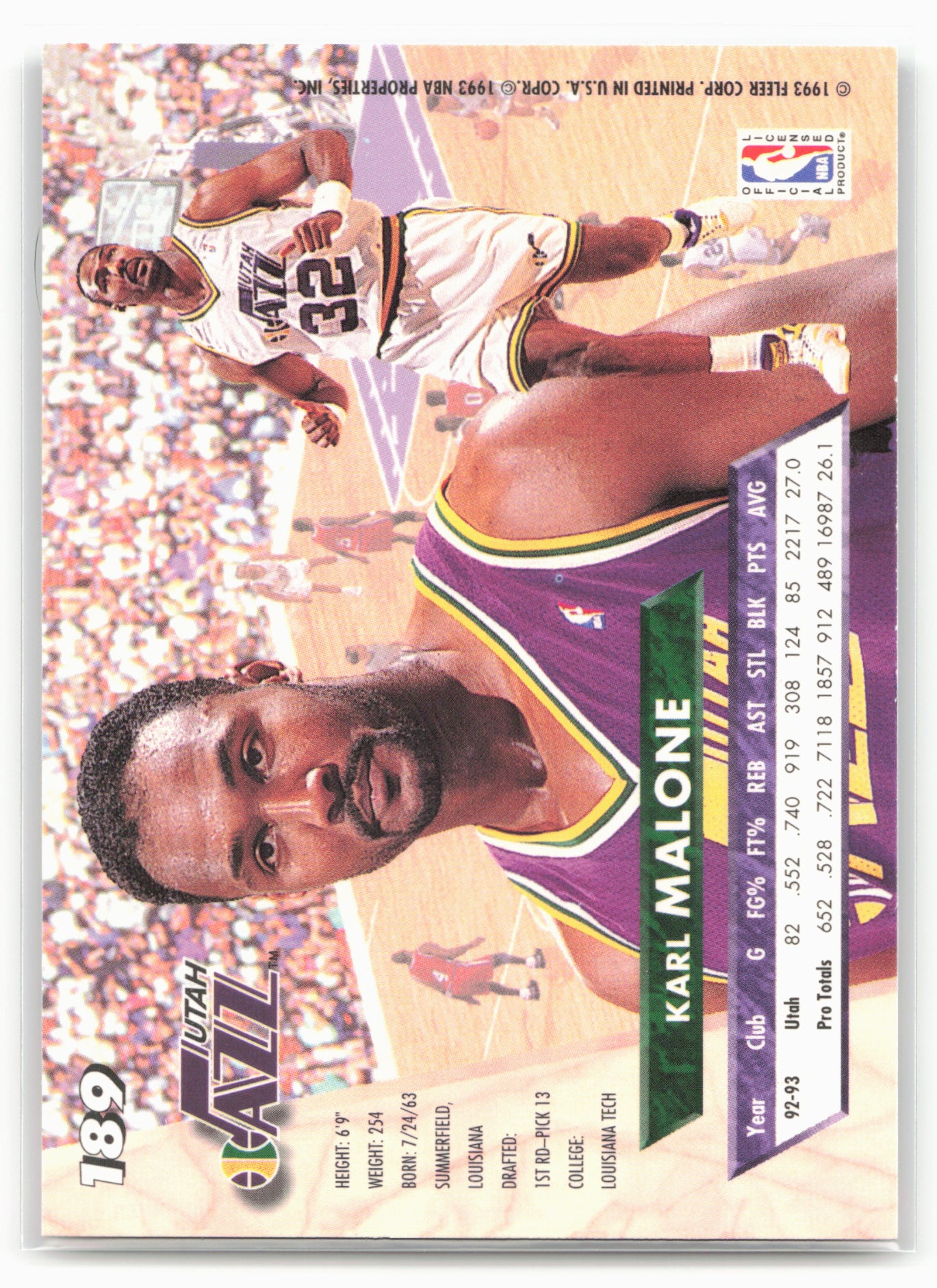1993-94 Ultra #189 Karl Malone