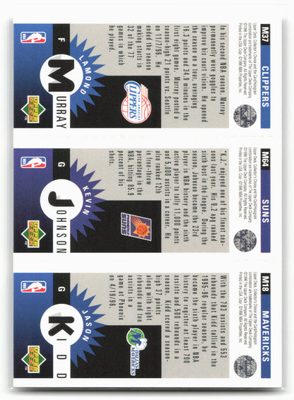 1996-97 Collector's Choice Kidd / Johnson / Murray Mini-Cards Panels