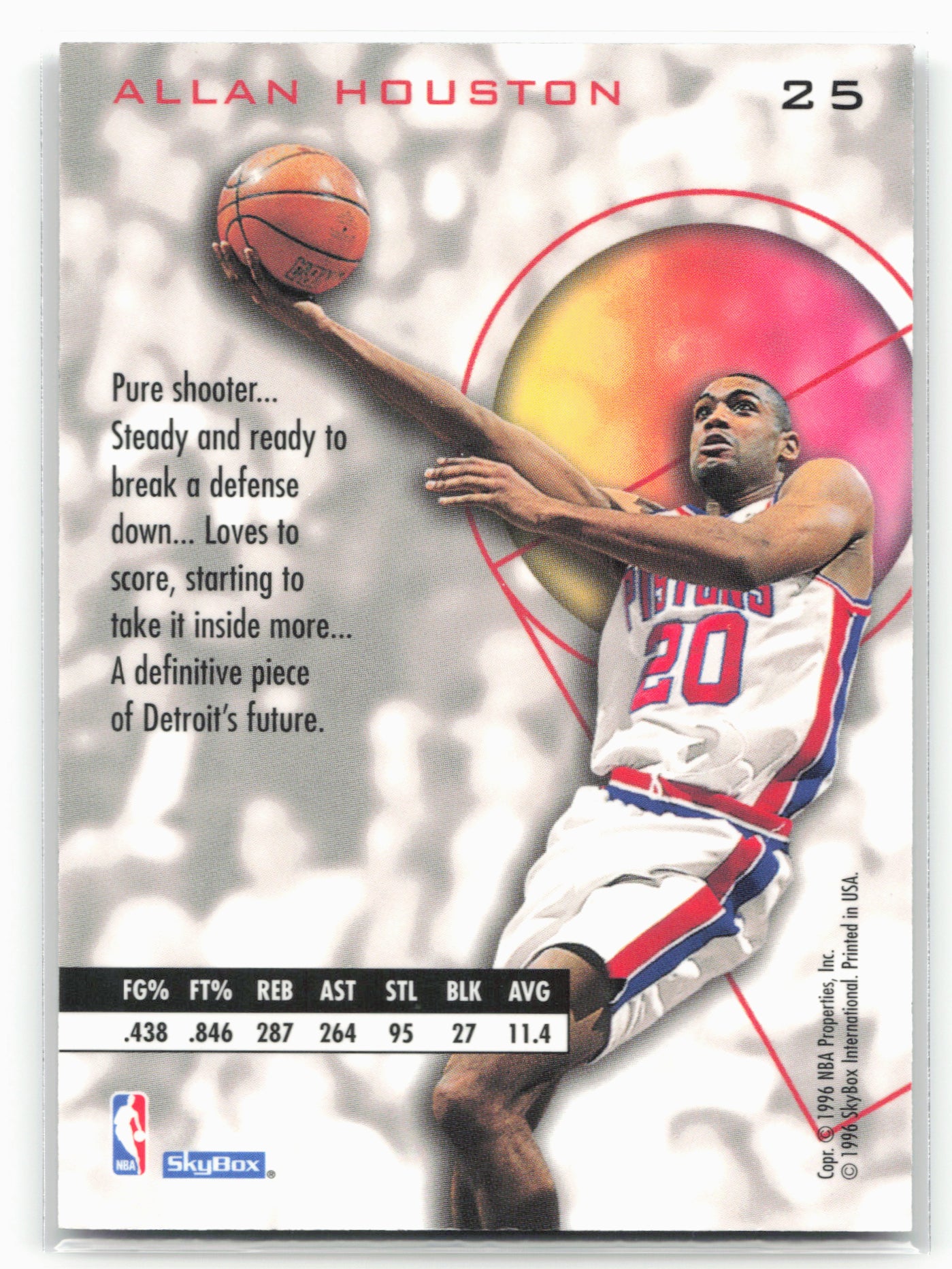 1995-96 SkyBox E-XL #25 Allan Houston