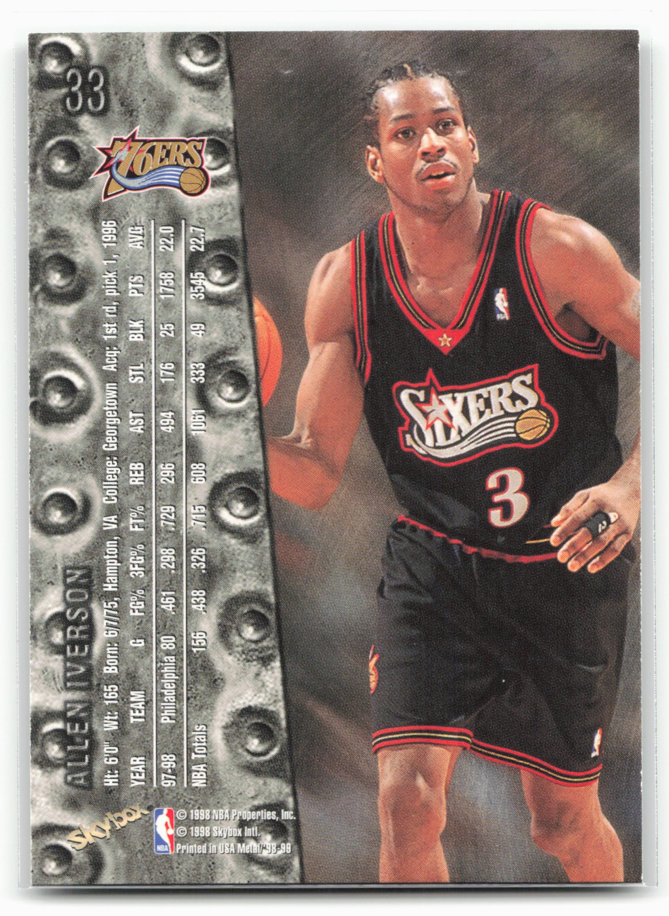 1998-99 Metal Universe #33 Allen Iverson