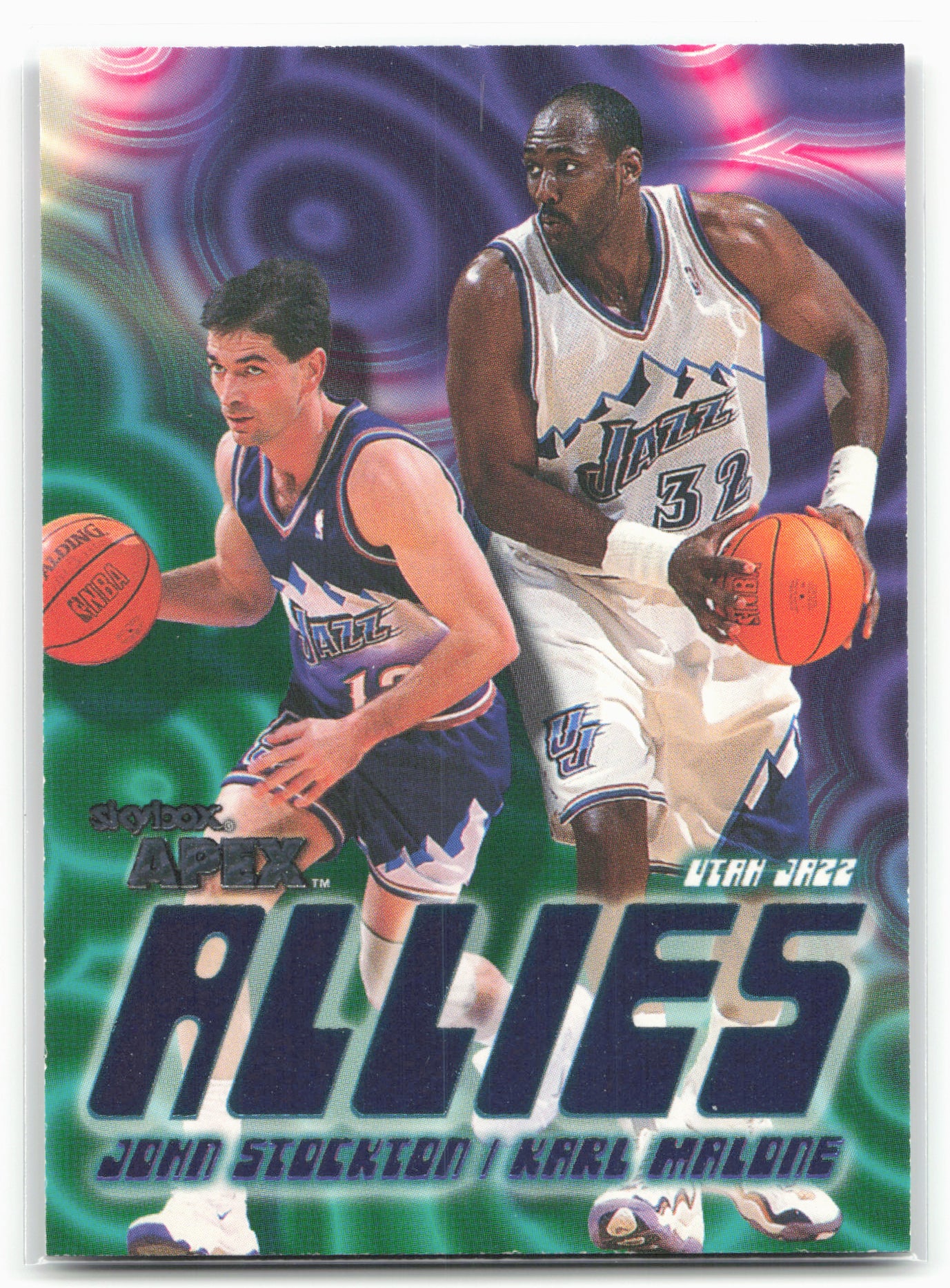 1999-00 SkyBox Apex #3A John Stockton / Karl Malone Allies