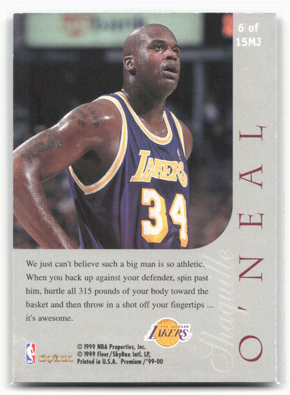 1999-00 SkyBox Premium #6MJ Shaquille O'Neal Majestic