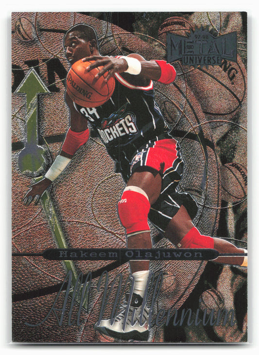 1997-98 Metal Universe Championship #15AM Hakeem Olajuwon All Millenium