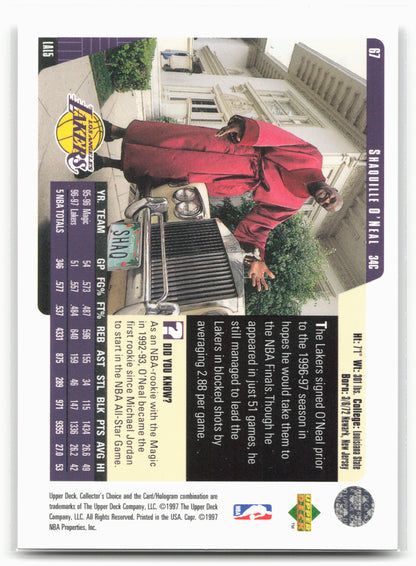 1997-98 Collector's Choice #67 Shaquille O'Neal