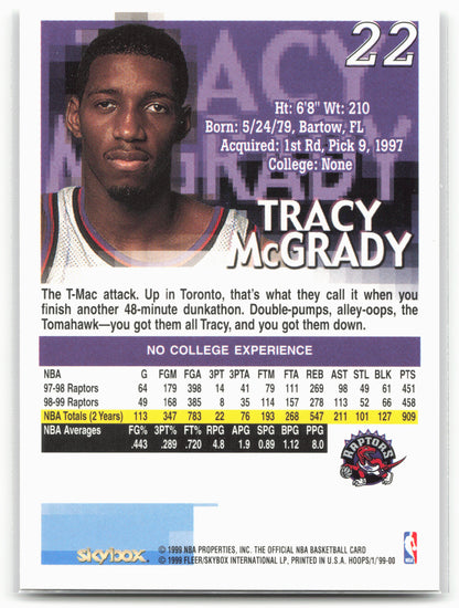 1999-00 Hoops #22 Tracy McGrady