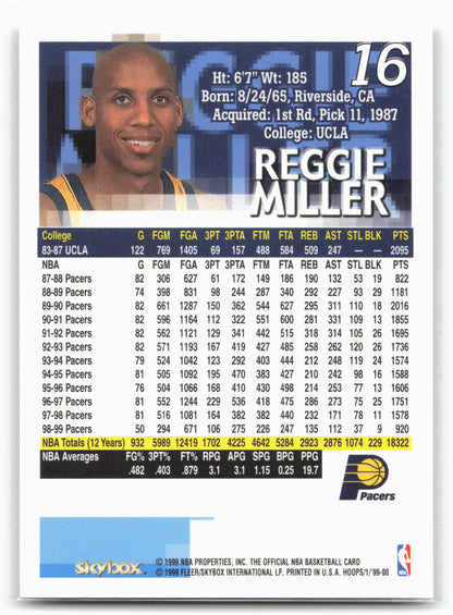 1999-00 Hoops #16 Reggie Miller