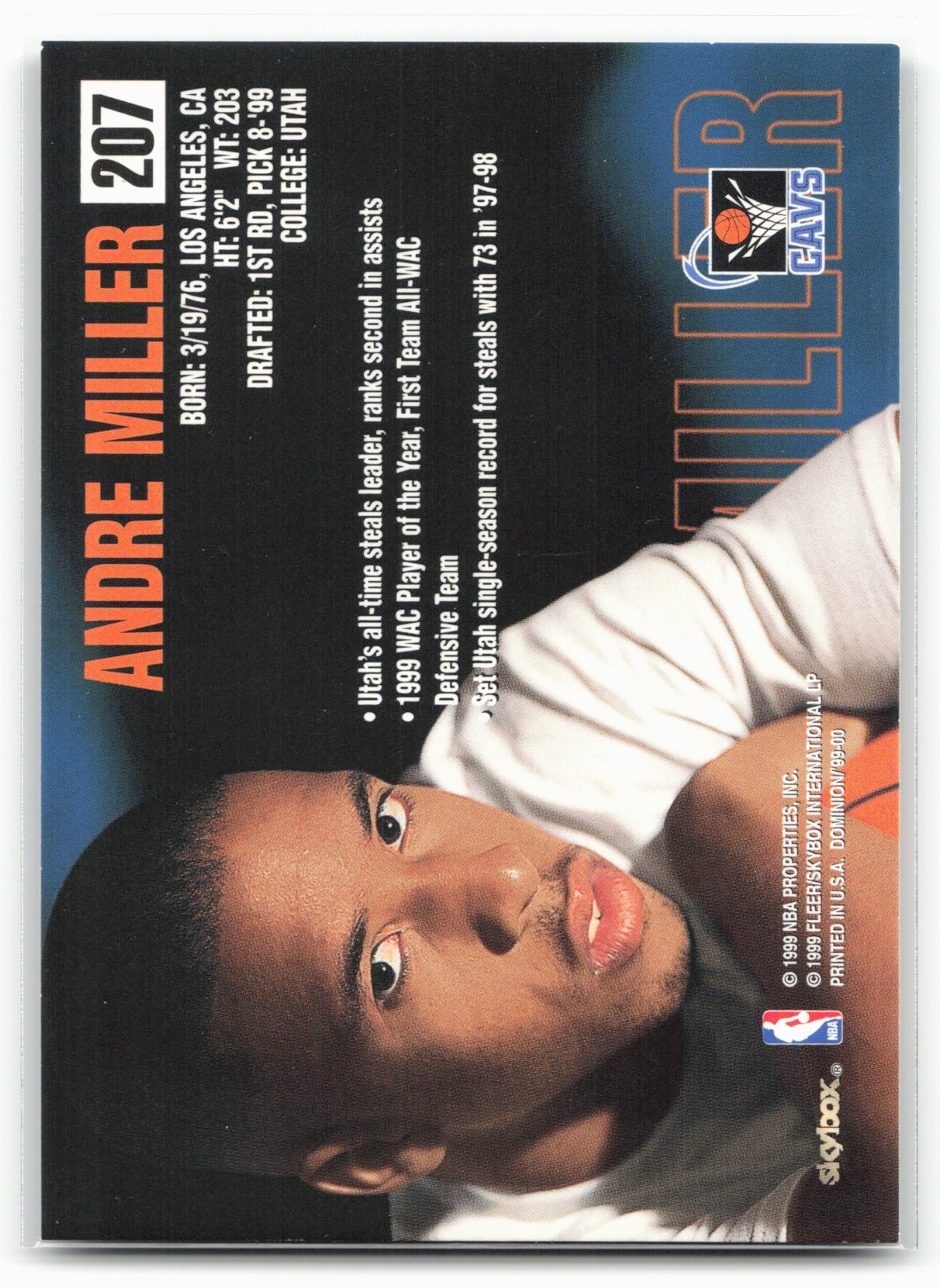 1999-00 SkyBox Dominion #207 Andre Miller