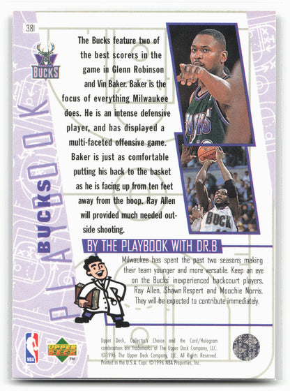 1996-97 Collector's Choice #381 Bucks Playbook