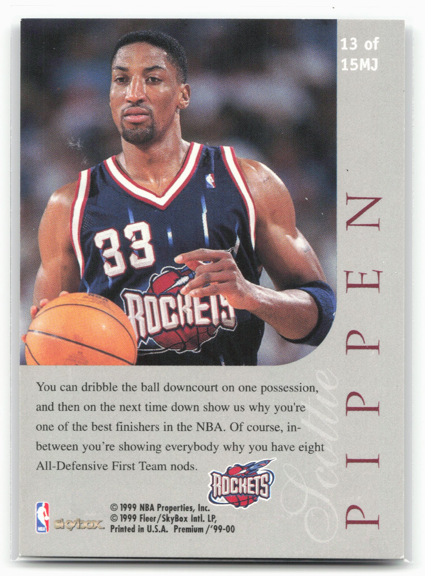 1999-00 SkyBox Premium #13MJ Scottie Pippen Majestic