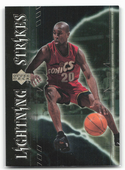 2000-01 Upper Deck #LS6 Gary Payton Lightning Strikes