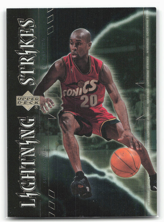 2000-01 Upper Deck #LS6 Gary Payton Lightning Strikes