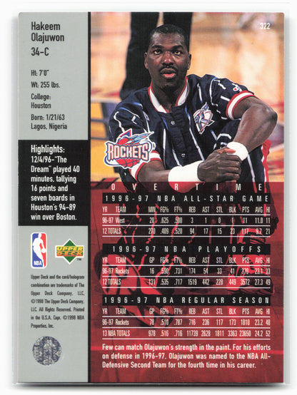 1997-98 Upper Deck #322 Hakeem Olajuwon