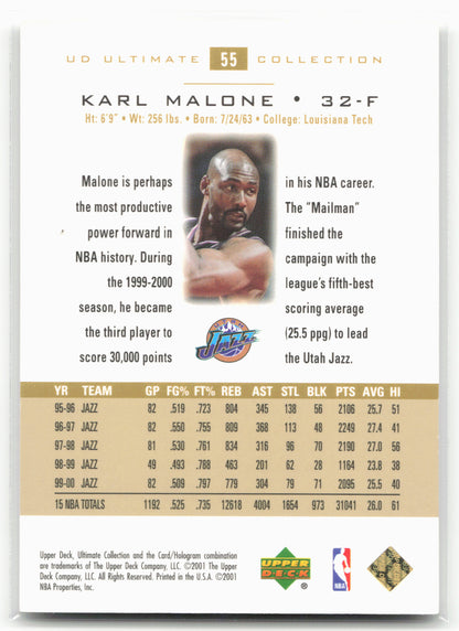 2000-01 Upper Deck Ultimate Collection #55 Karl Malone 191/750