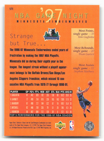 1997-98 Collector's Choice #171 Minnesota Timberwolves