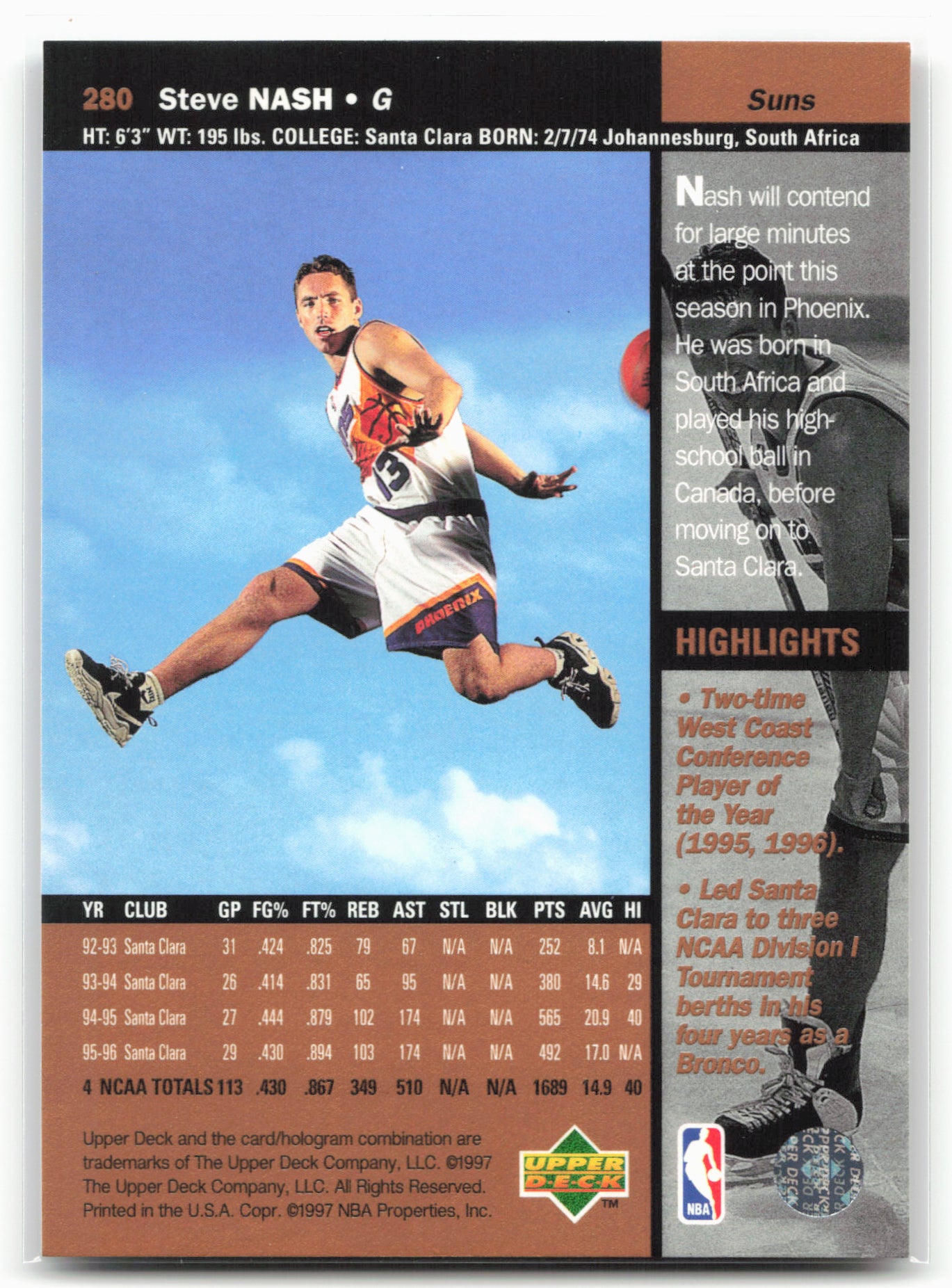 1996-97 Upper Deck #280 Steve Nash