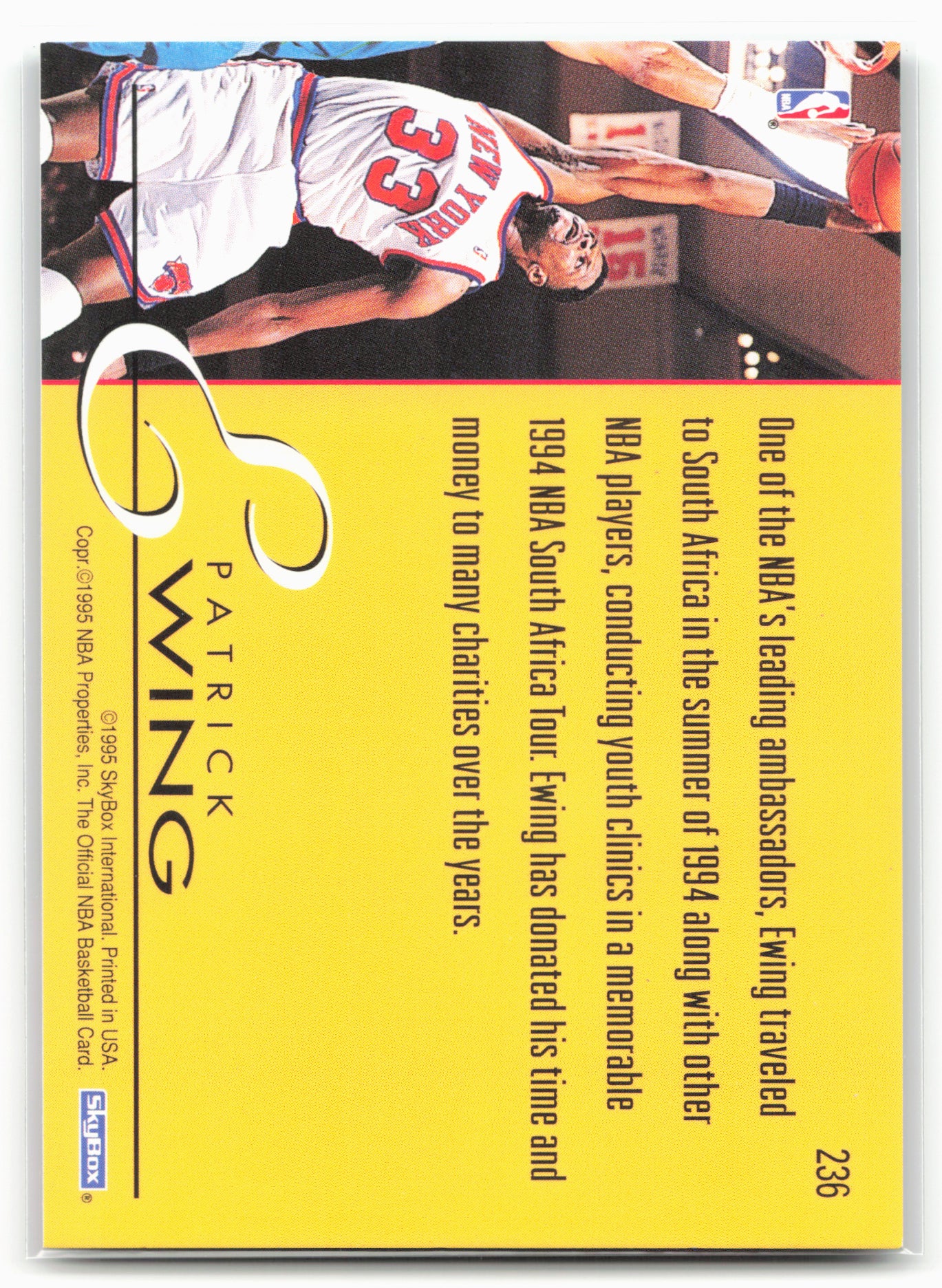 1995-96 Hoops #236 Patrick Ewing