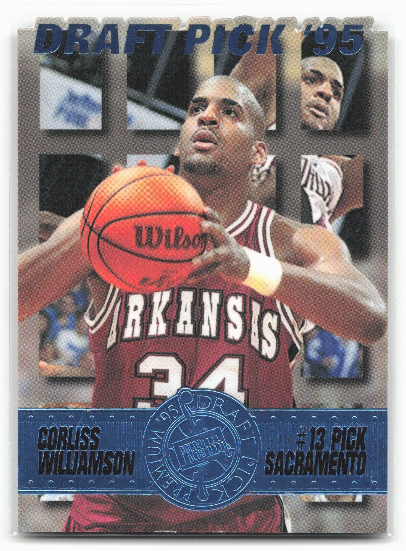 1995 Press Pass Premium Draft Picks #13 Corliss Williamson Die Cuts Blue