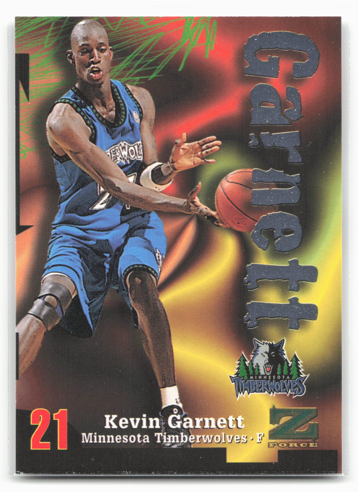 1997-98 SkyBox Z-Force #21 Kevin Garnett