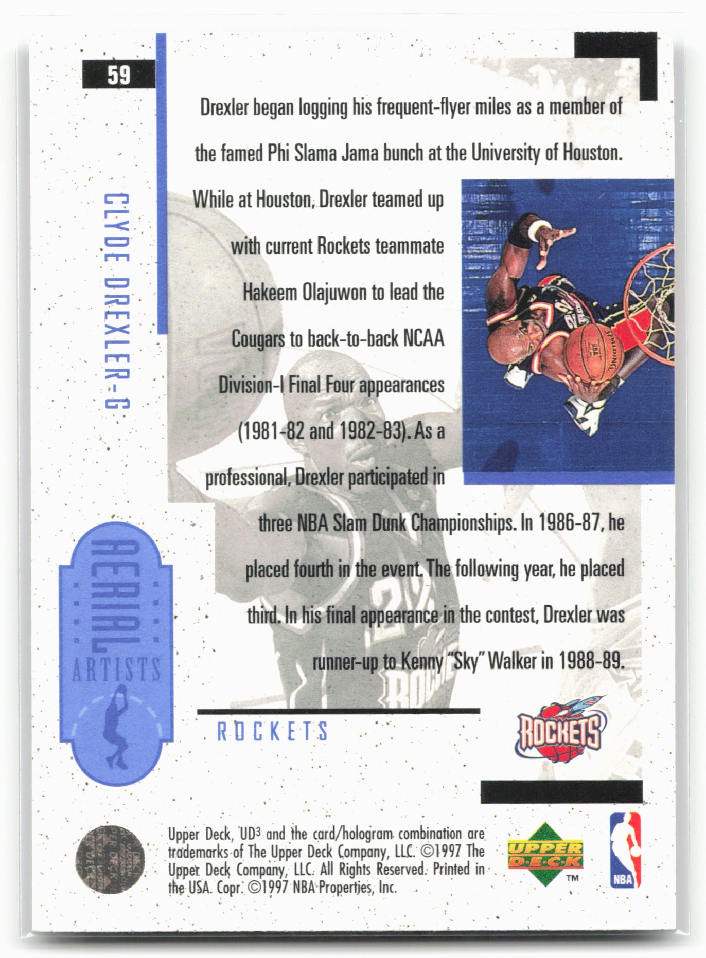 1996-97 Upper Deck UD3 #59 Clyde Drexler