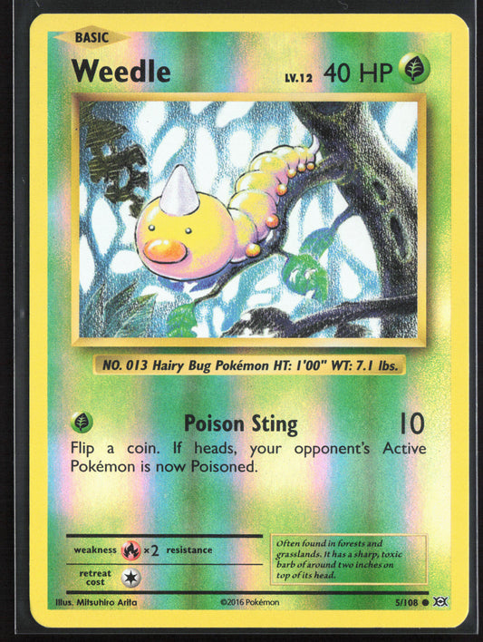 XY - Evolutions #5/108 Weedle Reverse Holo 21718