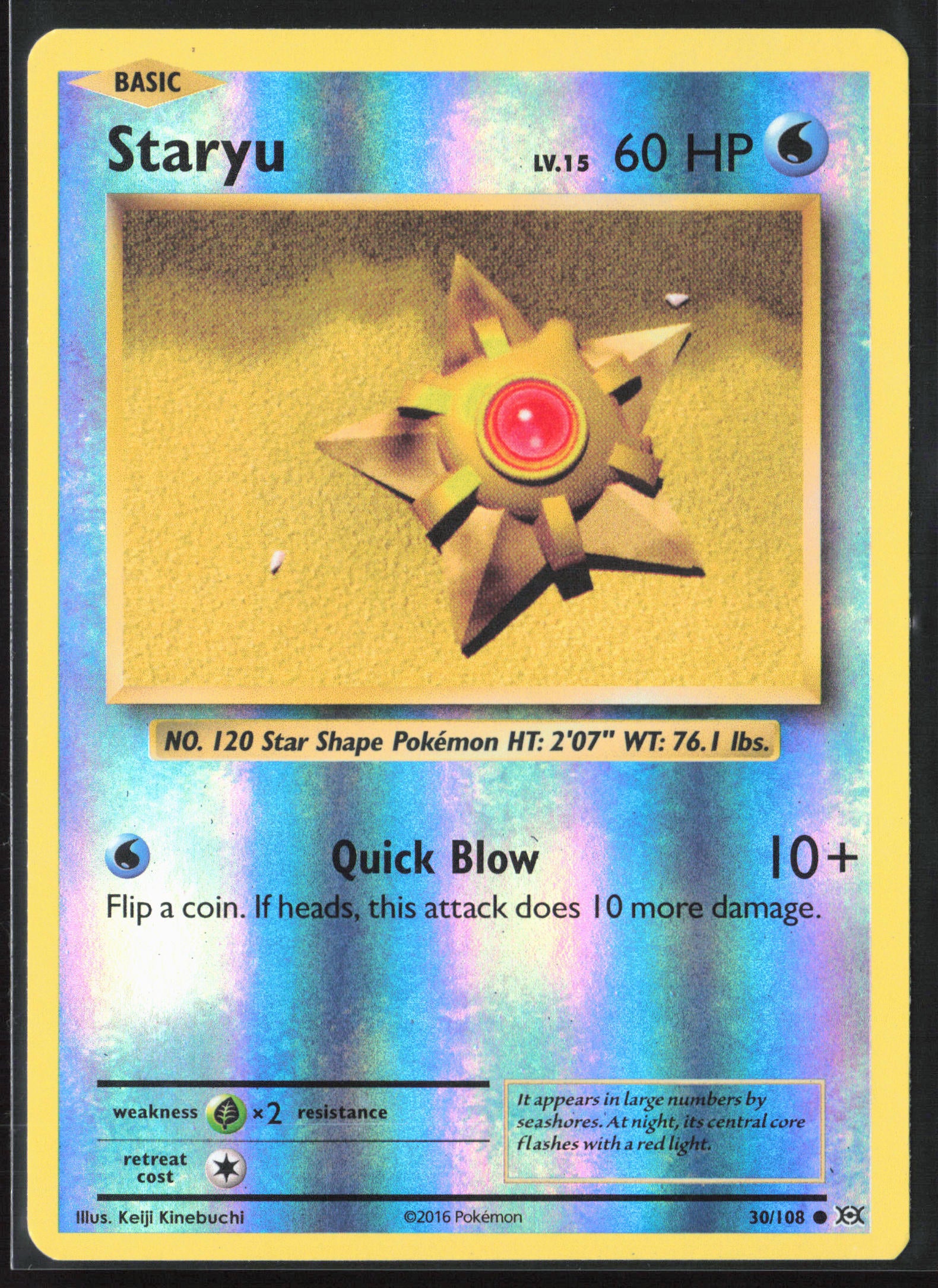 XY - Evolutions #30/108 Staryu 21730 Reverse Holo
